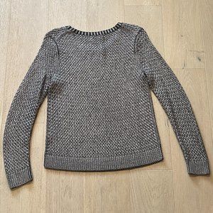 Banana Republic Metallic Cable Knit Sweater Navy Size M